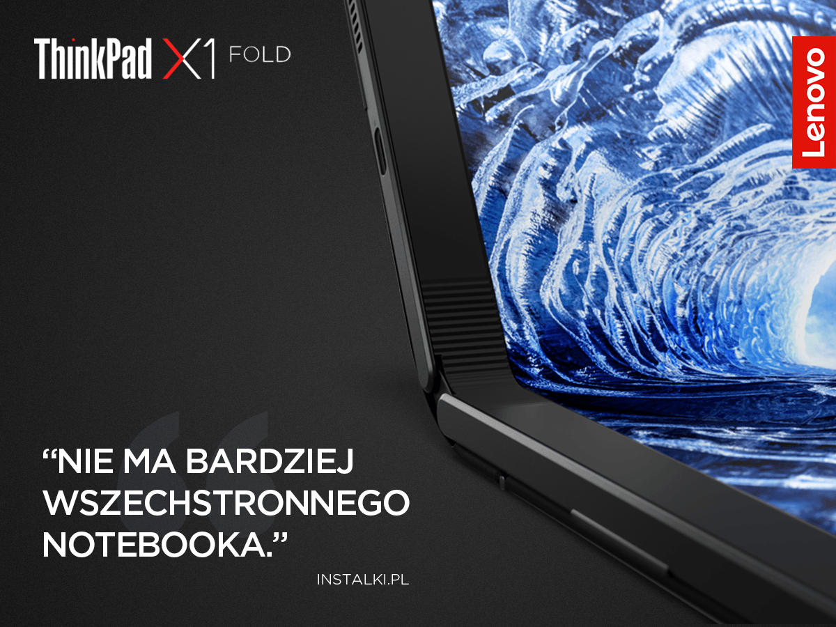 Składany ekran w laptopie? To już nie science fiction. Redakcja INSTALKI.pl miała okazję przetestować ThinkPada X1 Fold, czyli pierwszy na świecie laptop z elastycznym wyświetlaczem. Doceniona w nim została między innymi:... ✅ Wszechstronność