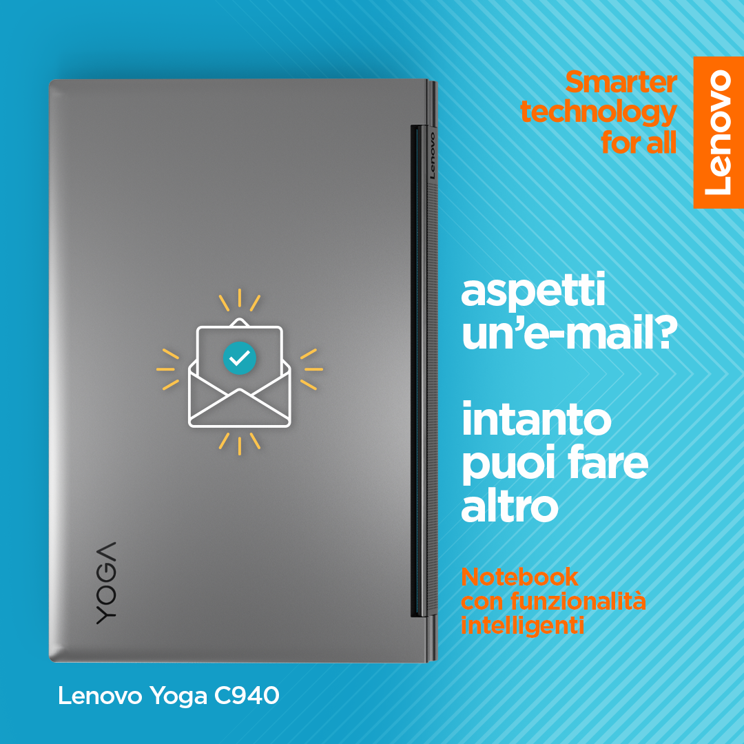 Yoga C940 è un notebook smarter con la funzionalità Modern Standby: ricevi le e-mail anche quando Yoga C940 non è operativo, come farebbe uno smartphone. www.tomtop.com