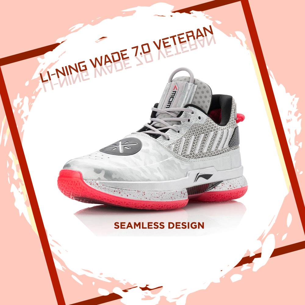 Li-Ning Wade 7.0 Veteran Left side TPU "tube" shows the latitude and longitude coordinates of Chicago | Right foot shows the coordinates of Li Ning HQ. Multi-layer composite nylon mesh | Durability...