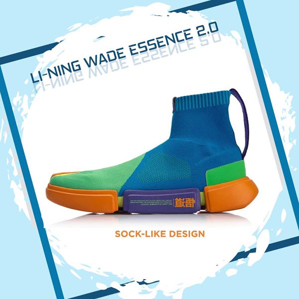 Li-Ning Wade Essence 2.0 Sock-like design - for ultimate heel comfort