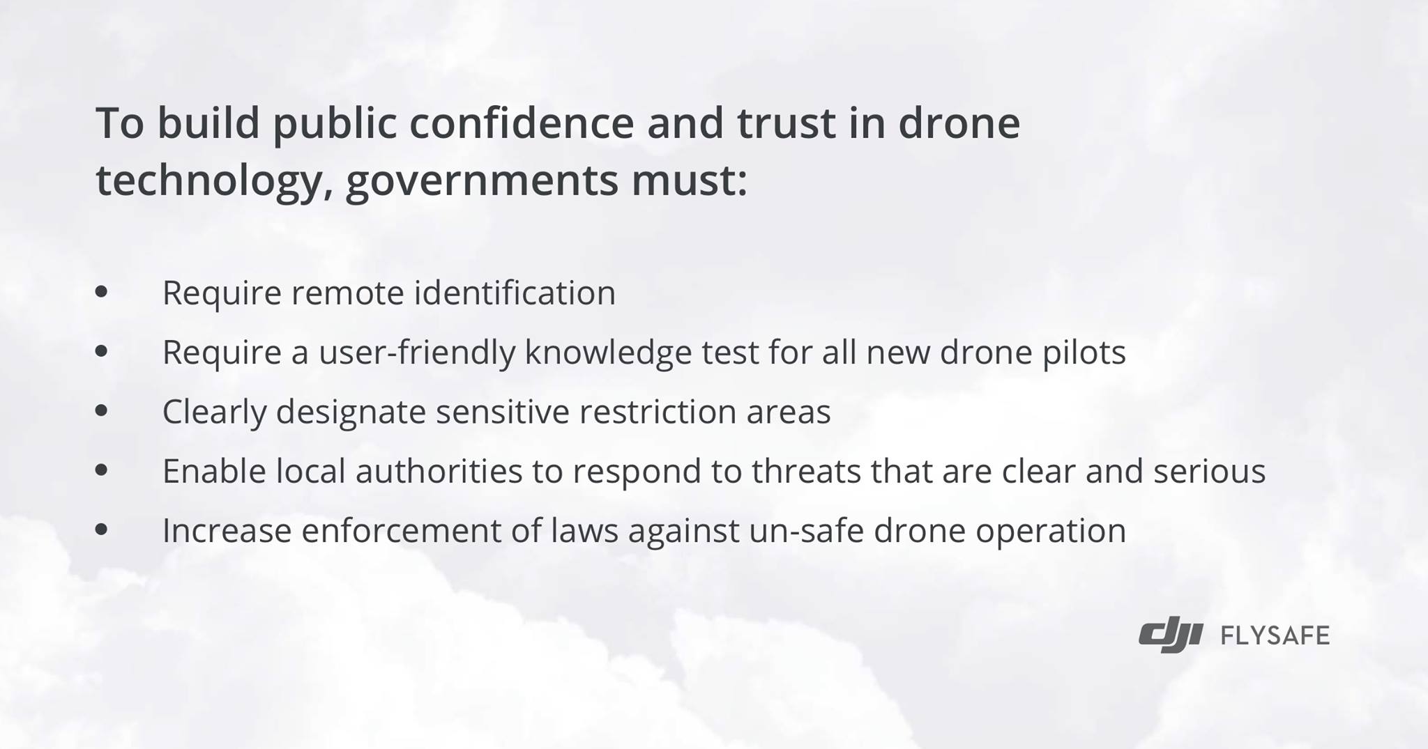 (3/3) While voluntary safety steps by the drone industry are extremely important, some issues do require the authority of the government to be truly effective. 