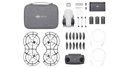 The DJI Mavic Mini Fly More Combo is perfect for capturing aerial shots on-the-go. With intuitive controls that make it easy to fly, Mavic Mini is perfect for those of you looking to get started in the world of aerial photography. 