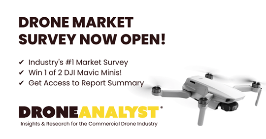 Take the brief 15-minute Drone Analyst 2020 Annual Market Sector Survey, established to provide clear benchmarks in the industry. 