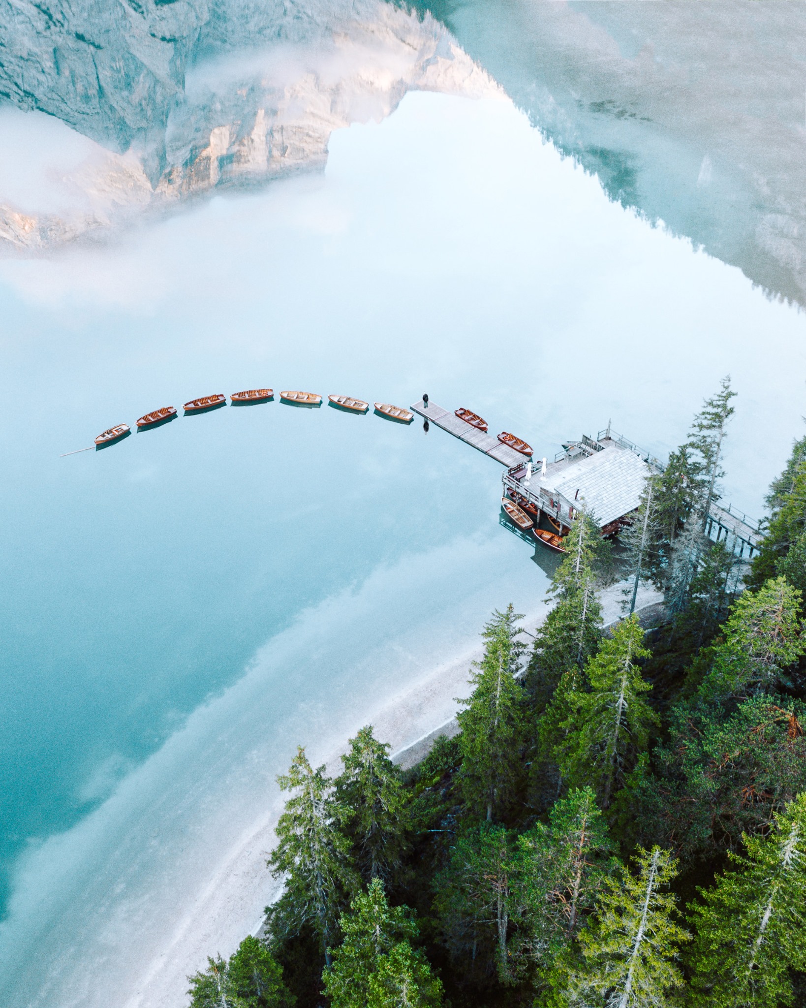 Discover the beauty of Italy's Lago di Braies in epic detail and from a whole new perspective with the Mavic 2 Pro