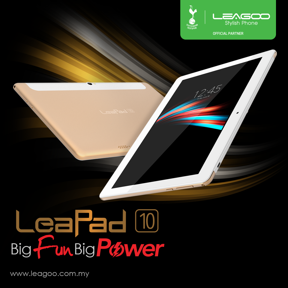 Leapad 10 Equipped with 5,000mAH Huge Battery Would Not Let Your Day Down as It Can Stay Up a Whole Day to Be Your Best Companion for All Your Daily Tasks‼️ Get Your Dreamed Tablet at RM499 ONLY‼️ For more info➡️ https://www.tomtop.com/brands-leagoo-575/?aid=sqttseo 🔅 10 INCH HD IPS Huge Display