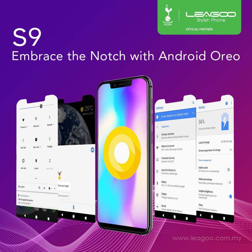 Leagoo S9 Allow You to Run A Video Activity in The Pinned Window While You Continue with Other Activity in The Background of Your Device‼ Equipped with Android Oreo enable you to make multi-tasking on your device possible with Notch Display that will make you smile all day long‼ 💥5.85” Full view HD+ Notch Display 💥4GB RAM + 32GB ROM...