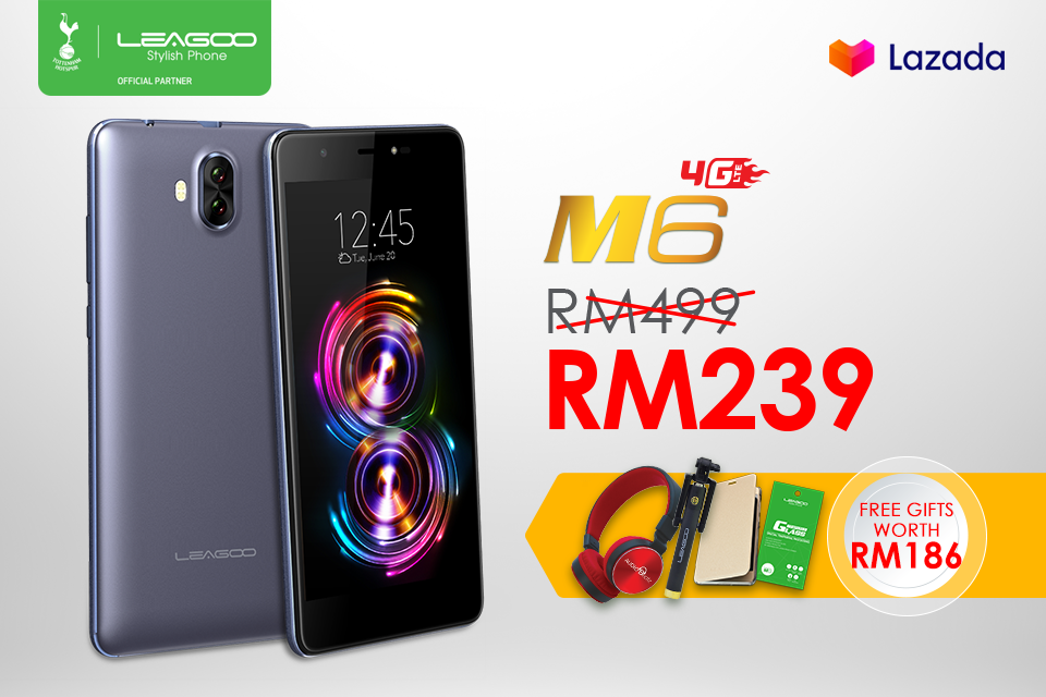 Huge 50% discount on #Leagoo #M6, don't wait to grab this deal‼️Available at LAZADA for #RM239 Only‼️ Order Now LAZADA >>> www.tomtop.com Don’t wait till out of stock!! This is your time to spend wisely on getting a new smartphone‼️... Specification: