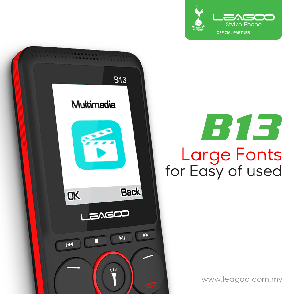 Now, Leagoo Malaysia has a feature phone for those whose looking for a #LargeFonts for easy of used‼️ Grab B13 today for Only RM79 and get your freebies too when your purchased B13‼️ Shop at LAZADA: www.tomtop.com Hurry, kindly WhatsApp us for more details at www.wasap.my/60167743837/B13 💥 1.8-inch display