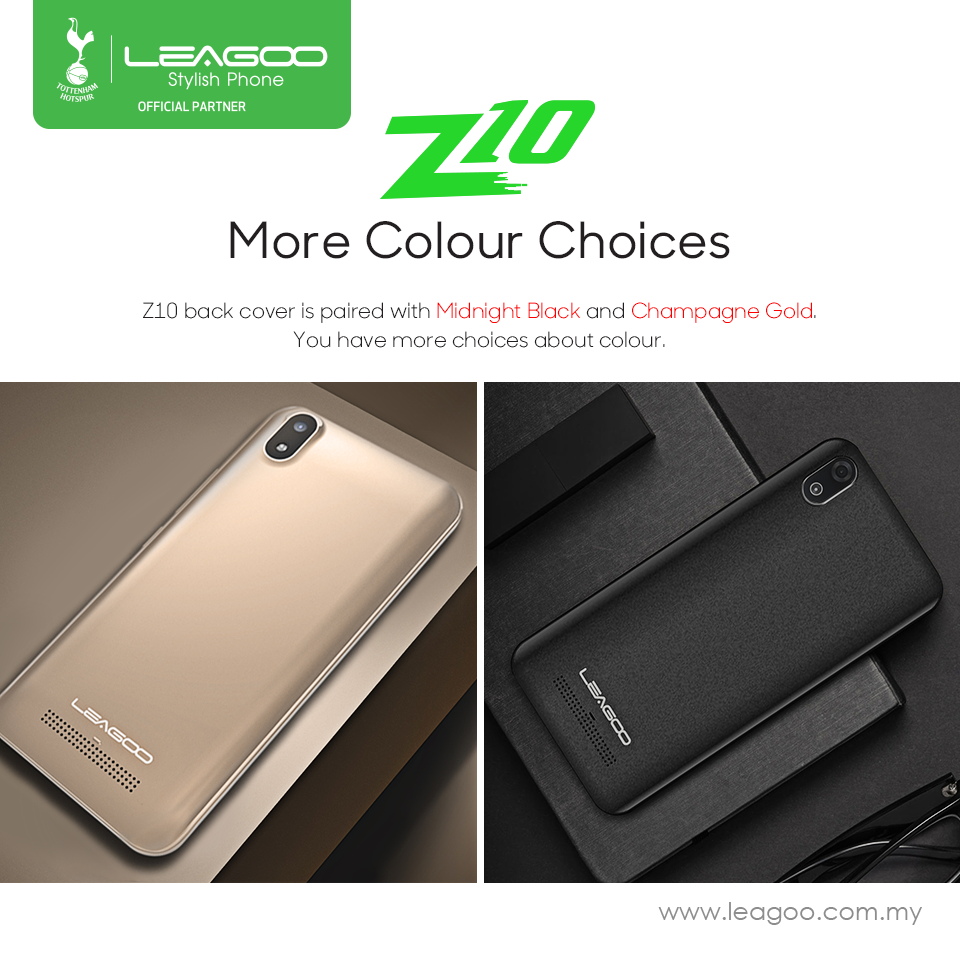 Gold colour gives traditional look while Black colour goes well with all attires, then choose what you really like‼️ Leagoo Z10 for just RM199 really suit with those who likes simplicity‼️ Go to this link for more detail www.wasap.my/60167743837/Z10‼️ 👉 5 INCH Full View Display (18:9)...