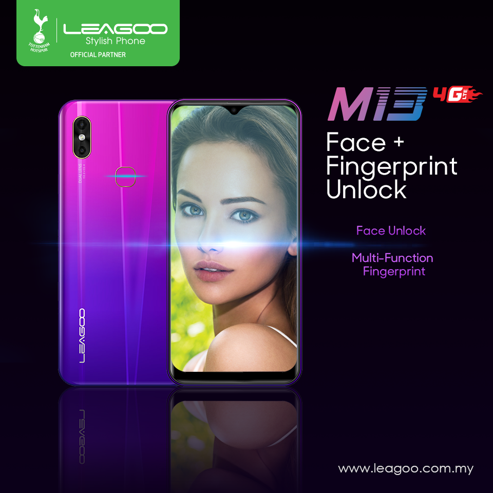 With the Face Unlock Technology plus Fingerprint, you can choose either one to unlock your Leagoo M13‼️ Click Shopee link to grab Leagoo voucher to save more‼️ SHOPEE: www.tomtop.com WhatsApp us if you have any inquiries at www.wasap.my/60167743837/M13 📌 6.1 HD IPS Waterdrop Display