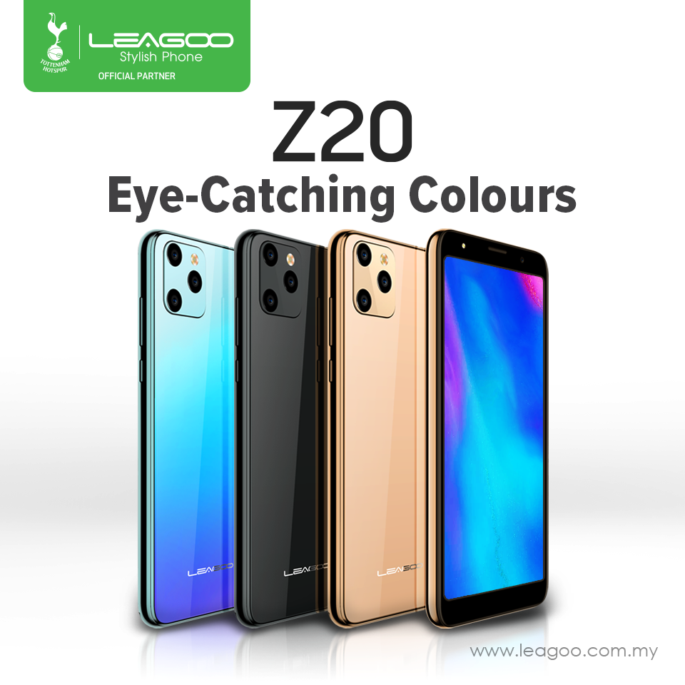 Didatangkan dengan 3 warna elegan, Space Grey, Champagne Gold, Sky Blue; akan memukau pandangan anda dengan rekaan mewah dan moden dari Leagoo Z20😘😘 WhatsApp kami hari ini untuk ketahui selanjutnya 