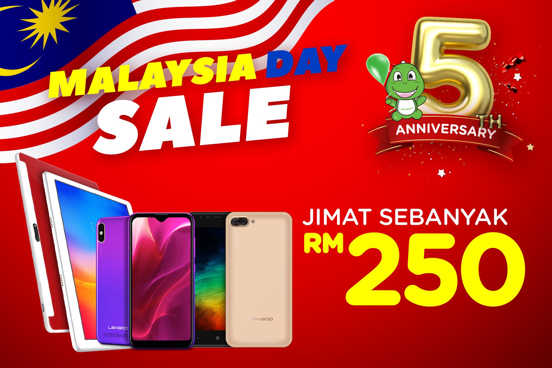 Dapatkan smartphone dan tablet dengan #HargaTermurah dari Leagoo Malaysia sempena ulang tahun dan Hari Malaysia ini. Bawa pulang #HadiahPercuma 🎁🎁dengan setiap pembelian anda🤩🤩 Nikmati penjimatan sebanyak RM250 untuk smartphone baru anda. Tunggu apa lagi? Sementara stok masih ada💥💥 Kegembiraan Berganda dengan Sambutan Berganda Bersama Leagoo Malaysia 🔥🔥... Z13 RM199 – RM169