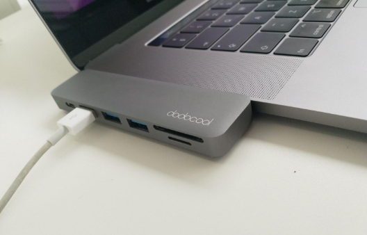 #Dodocool 7-in-1 Multiport Hub with Dual USB-C Connectors adds a lot of utility to a MacBook without messing up your desk with wires is perfect.