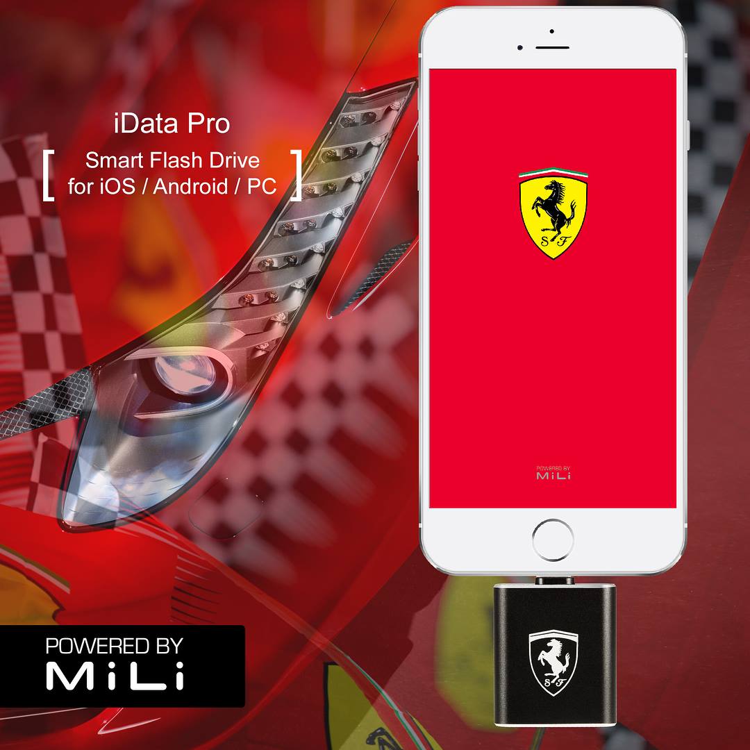 😍😍 The first Ferrari Mobile Storage Accessory! Backup your memorable photos and videos, manage files, contacts backup. So powerful, so Ferrari Powered by MiLi