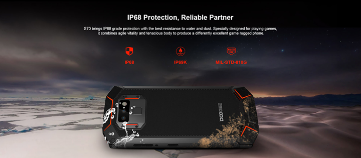 IP68 Protection, Reliable Partner——S70 brings upgraded IP68 protection with the best