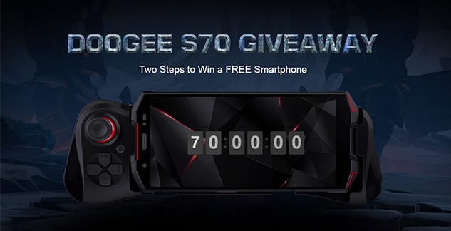 Two steps to win a smartphone, every 70 hours we will choose a winner. Join and enjoy #DOOGEES70 #Giveaway #Doogee