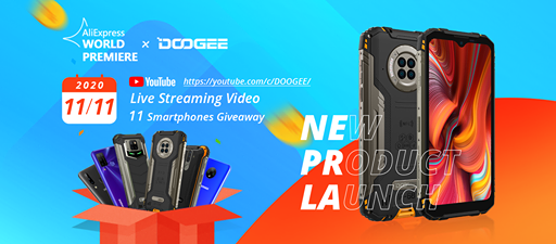 To be drawn on November 11th (11/11) with LIVE streaming video - Doogee's Youtube channel.