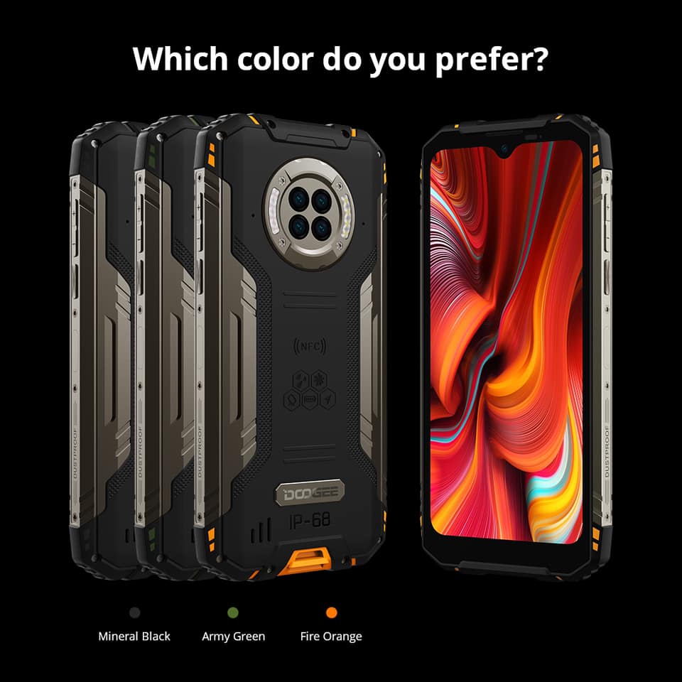 🤩🤩🤩WOW!!! 👍#DOOGEE flagship model of the year! The DOOGEE📲📲📲 #S96_PRO comes in three colors, 😍Mineral Black, Fire Orange and Army Green. 👇Which color do you prefer?🤔 🛒Add to cart to be notified👉 www.tomtop.com