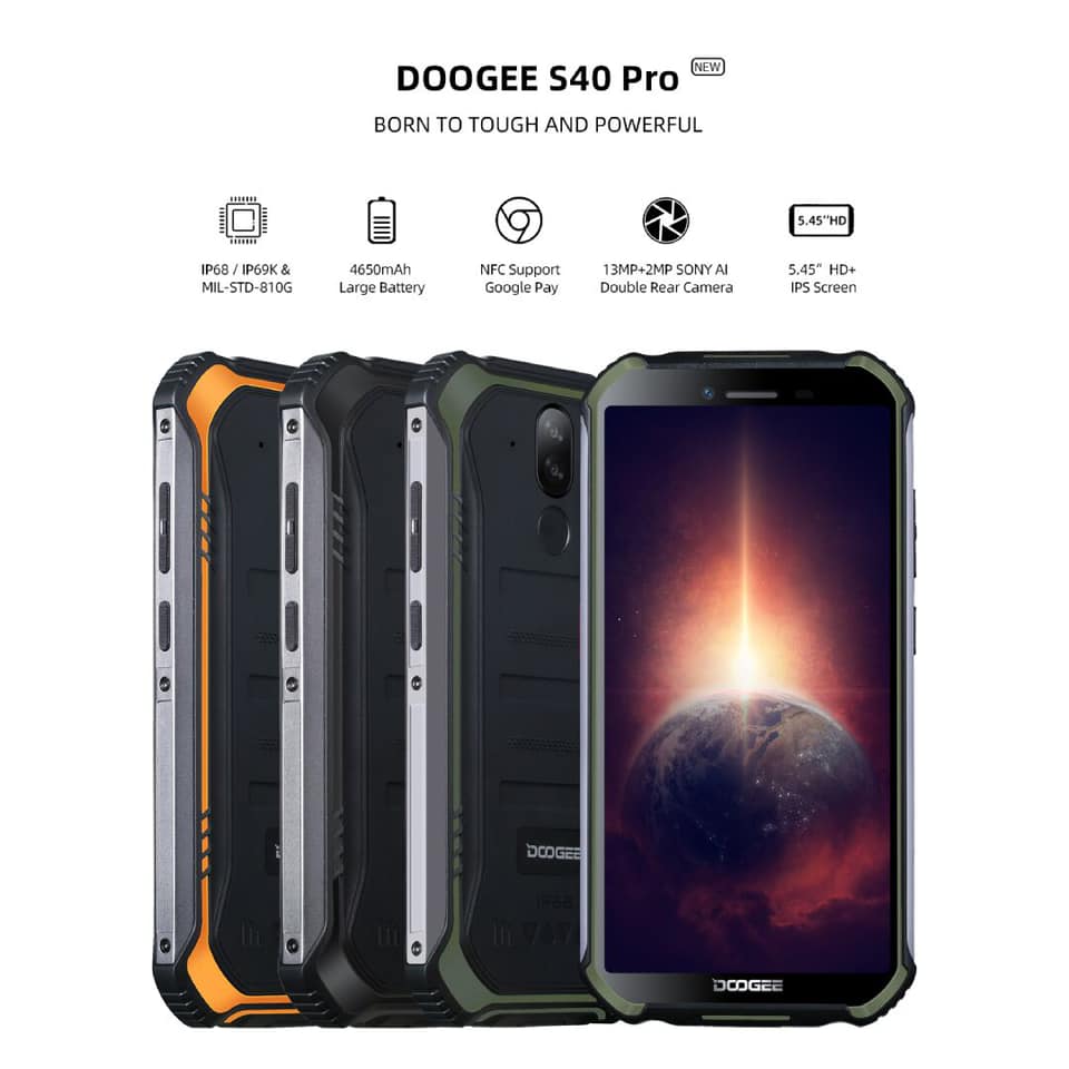 👏👏👏It is your best choice! 🤳👉📲#DOOGEE S40 Pro 4G, 👍4650mAh battery, IP68/IP69K, 4GB RAM +64GB ROM storage, 🔥MT6762D Octa Core processor, 💥13MP AI Double Rear cameras+5MP front camer, 5.45” Corning Gorilla Glass coating.😍😍😍 🛒🔗Add to cart to be notified👉  www.tomtop.com