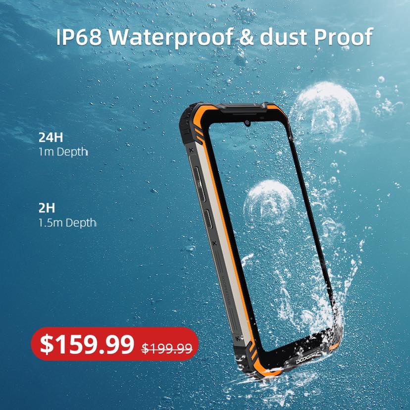 🌊With excellent IP68 waterproof performance💧💧 feels no pressure to clean and disinfect 📱#DOOGEE_ S58 PRO rugged phone whenever it needs. 🗓November 11, S58 PRO for only 😍$159.99