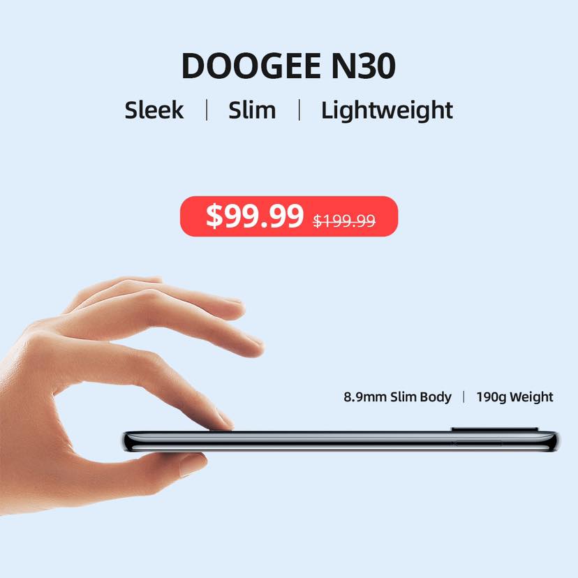 With 8.9mm slim body, 📱#DOOGEE #N30 offering a great hand feeling without the extra bulk. Sure you'll love it.❤️ 🛒Add to cart to be notified👉 www.tomtop.com