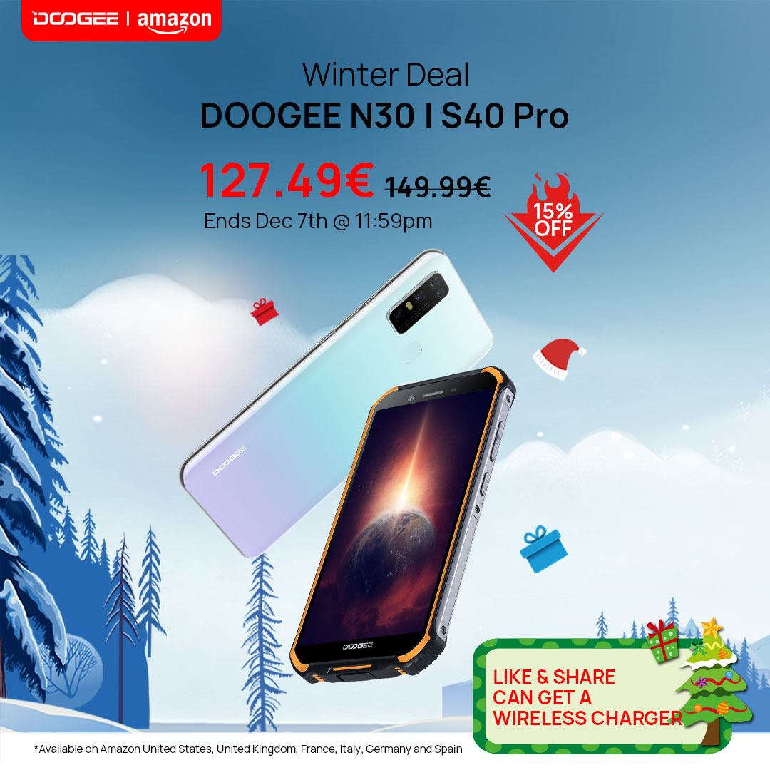 👉Don't miss our winter deals 📲#DOOGEE_N30 & #DOOGEE_S40PRO for only 127.49€