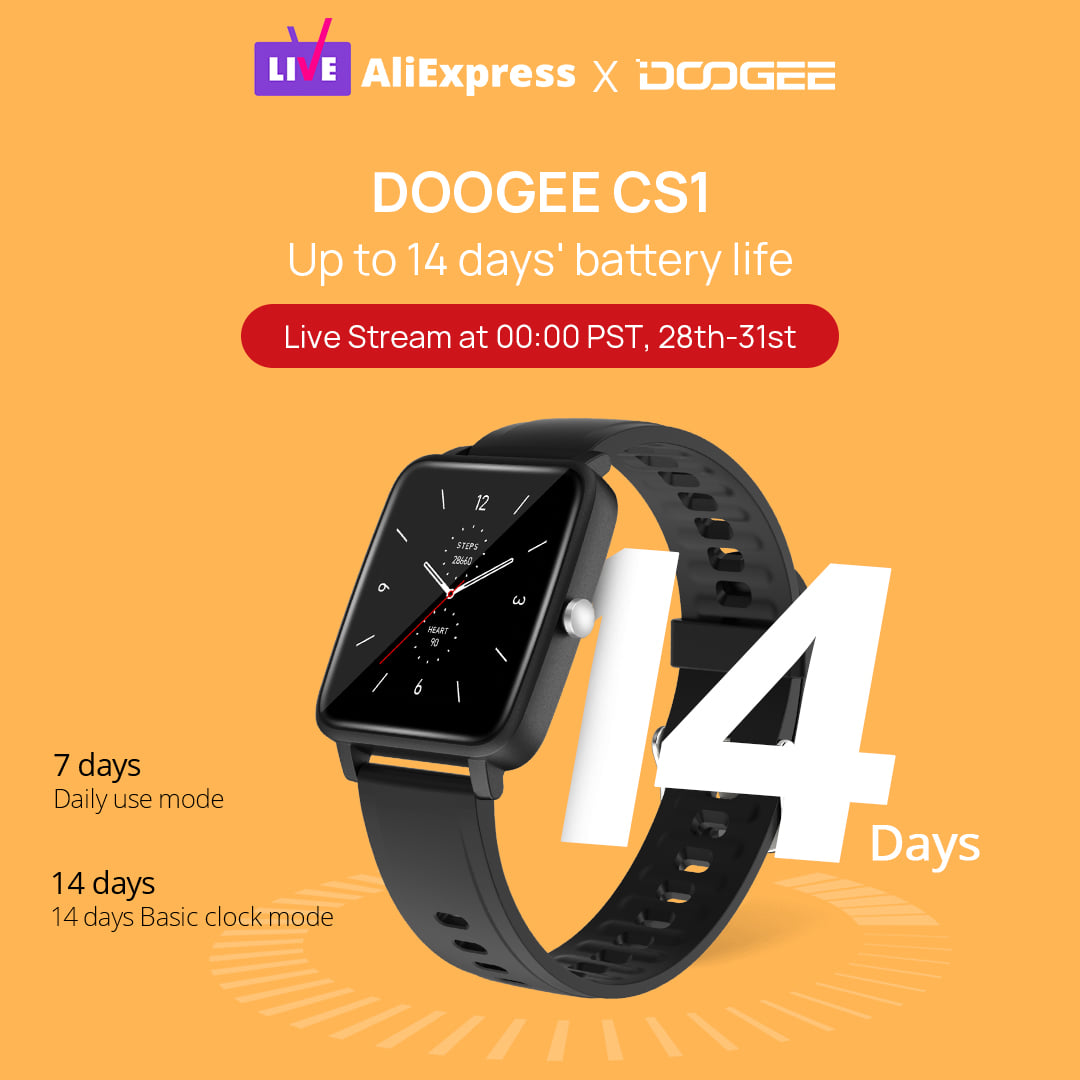 DOOGEE CS1 #smartwatch charges once can use up to 14 days.⌚