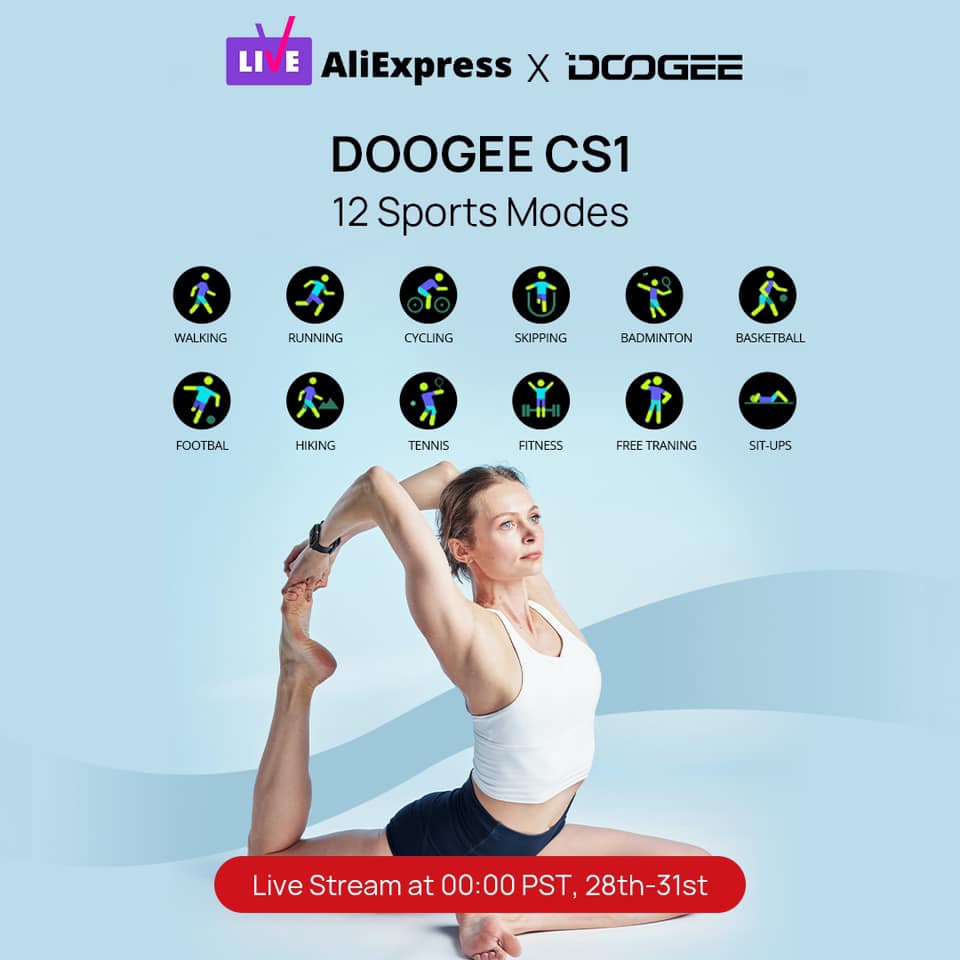 DOOGEE CS1#smartwatch supports 12 sports modes⌚