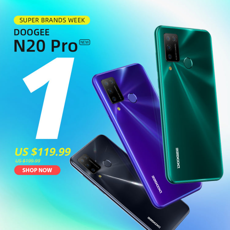 We're ready, today please do not forget to use the code when you buy #DoogeeN20Pro on AliExpress😉