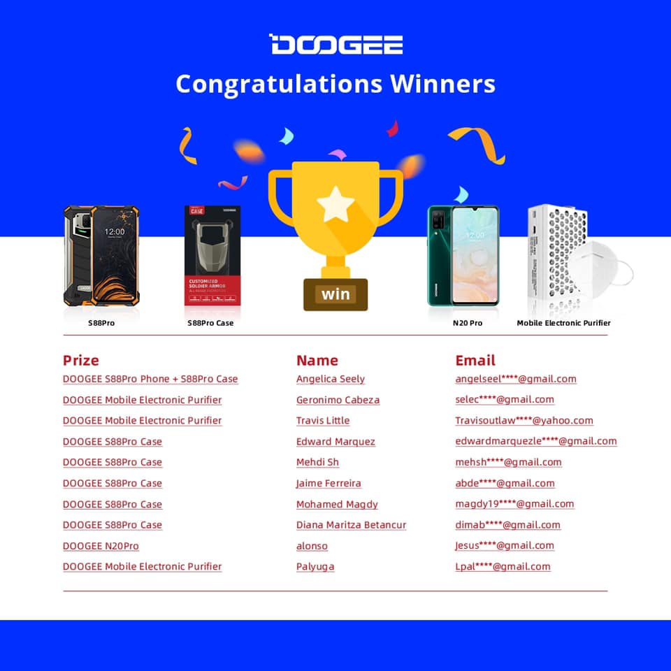 👏👏👏Congratulations to the winners #SuperGiveaway #N30 #S40Pro📲💕