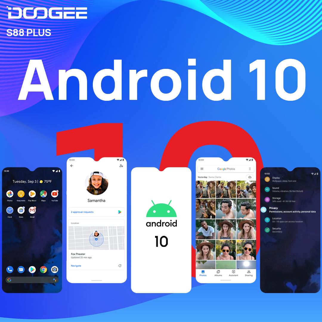 #DOOGEE_S88PLUS is equipped with Android 10, which allows users to have better options in terms of location-access, dark mode theme, swiping gestures, and much more.💪💪💪 Know more about DOOGEE S88 PLUS👉www.tomtop.com