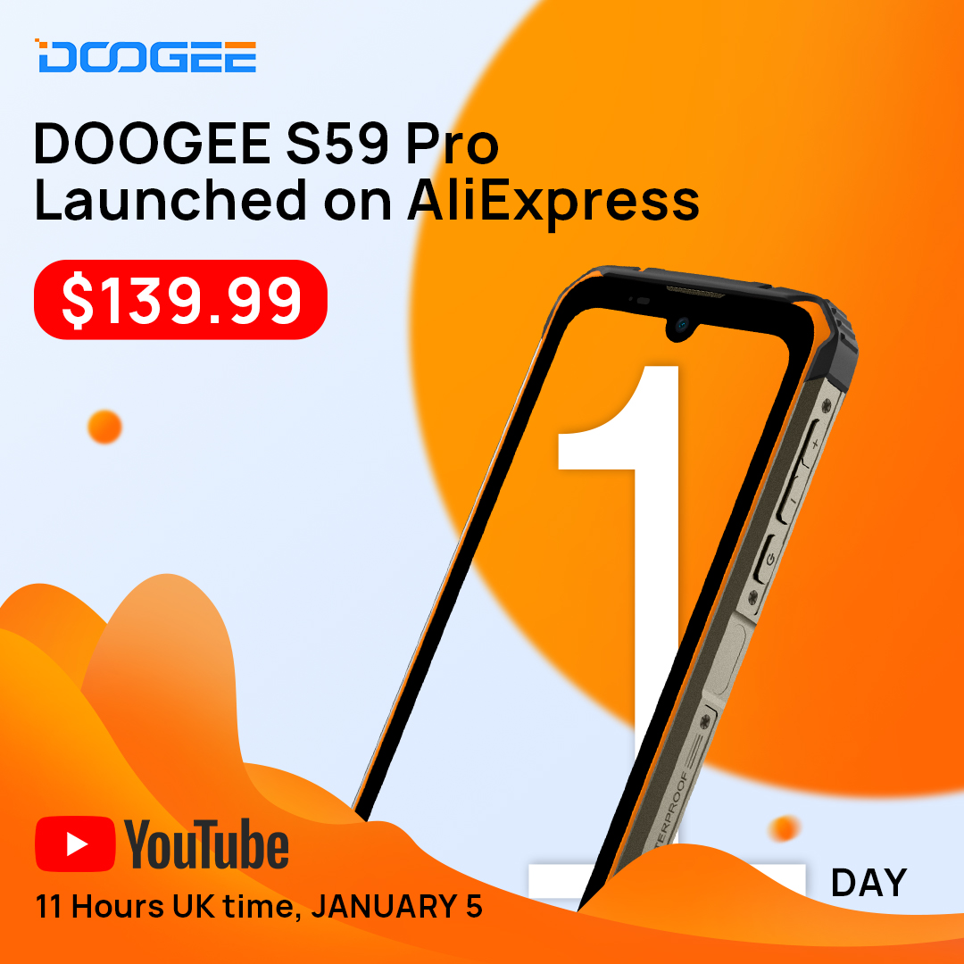 S59 Pro will be launched on AliExpress tomorrow at an ultra-low price of $139.99. Don’t miss our YouTube live Streaming. 💞 Join our Giveaway  👉 www.tomtop.com