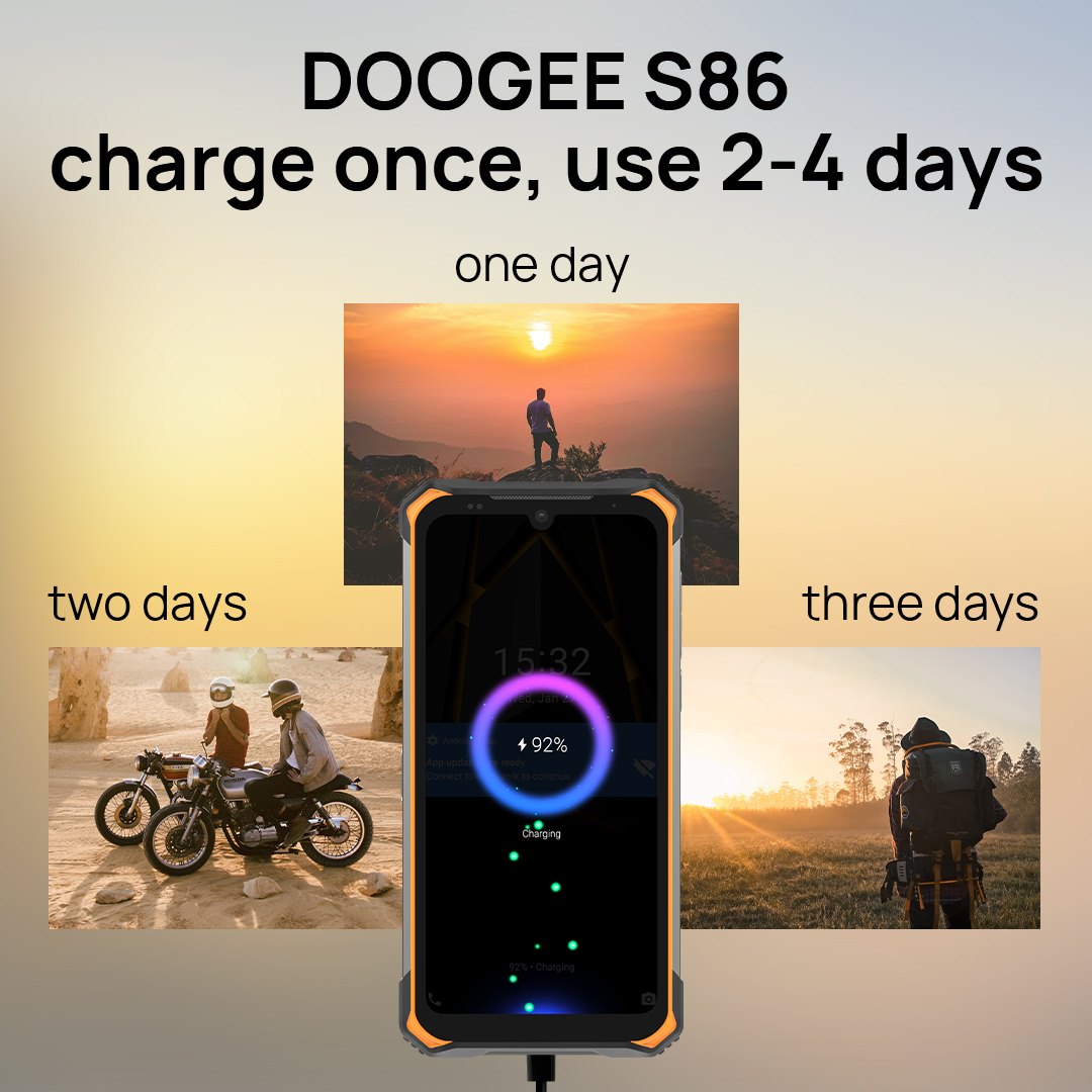 🔋 #DOOGEE_S86 8500mAh powerful, long battery and non-stop power will leave you satisfied 😎