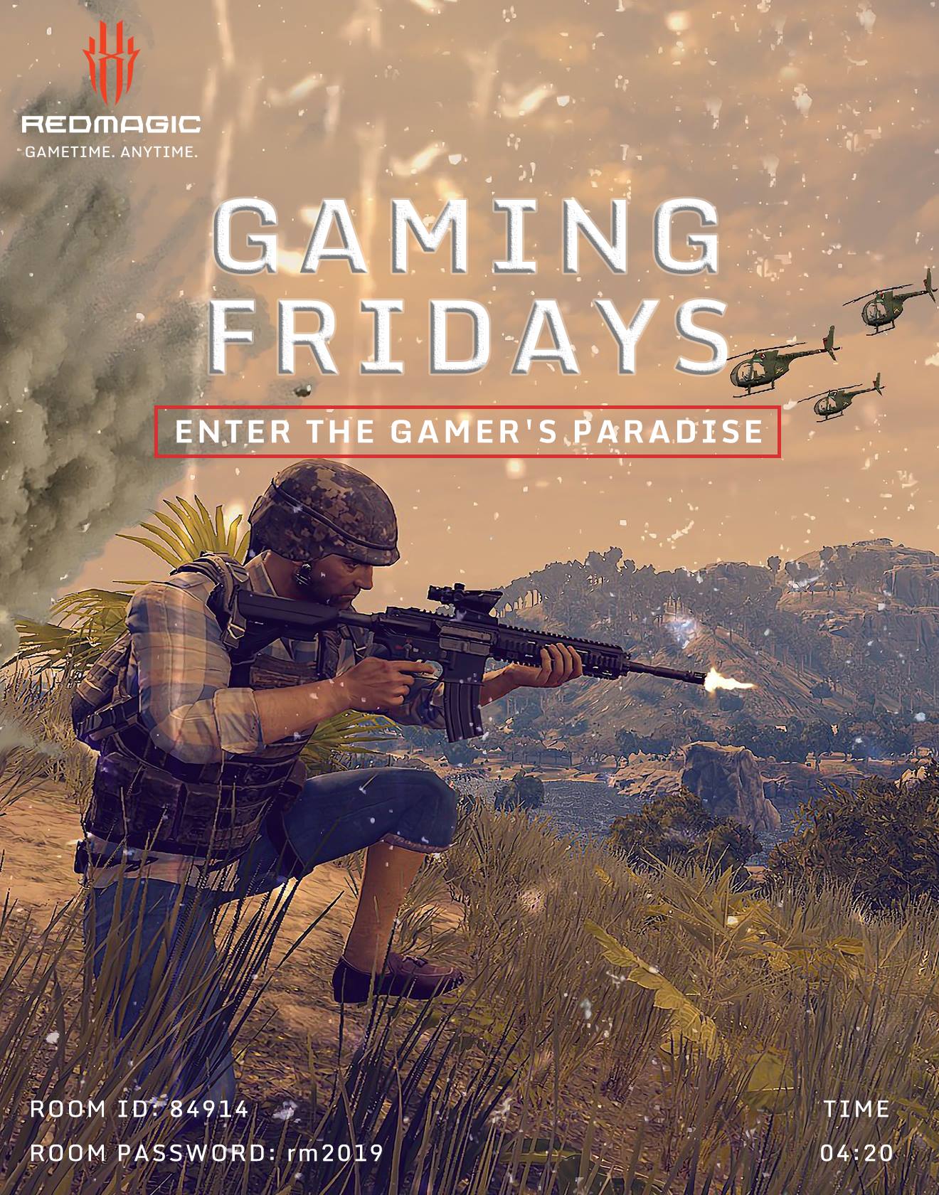 Take a break from work and release the tension. Gaming Friday is here to start off your weekend right.  Room ID: 84914