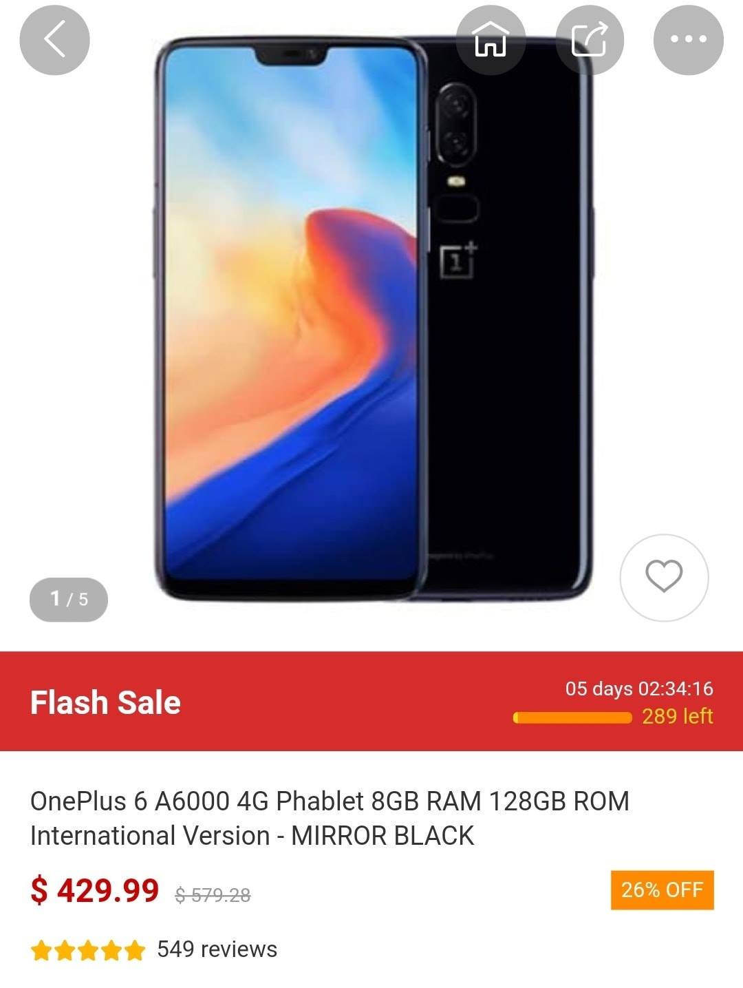 #OnePlus6  8 GB RAM 128 GB ROM