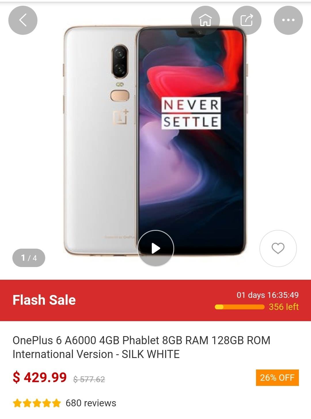 Best price for OnePlus 6 Silk White 