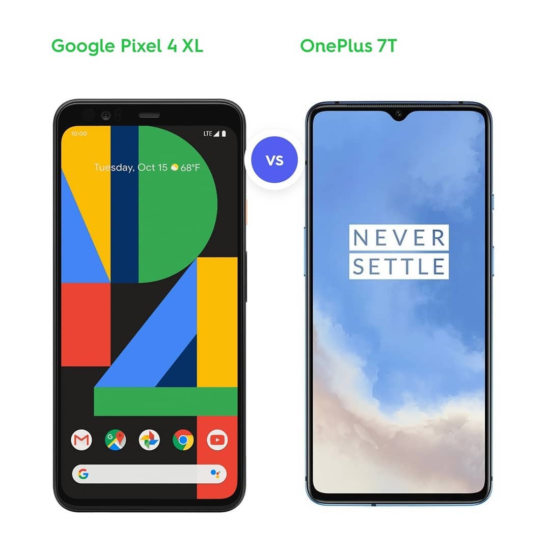 OnePlus 7T vs Google PIXEL 4 XL Follow @oneplus.global.fans