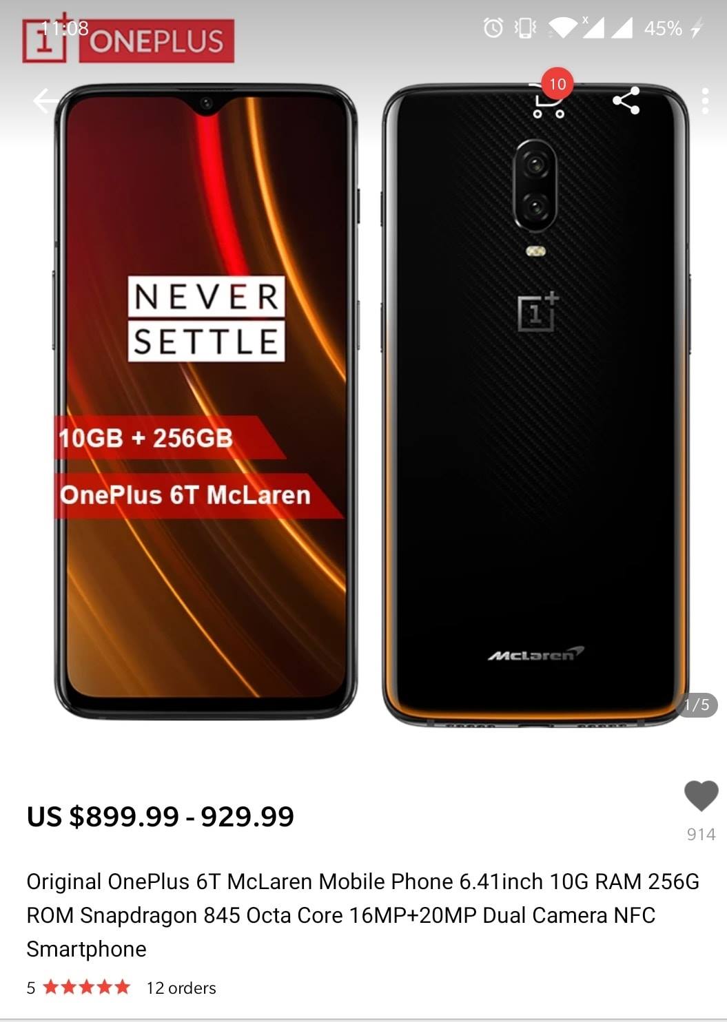 OnePlus 6T McLaren