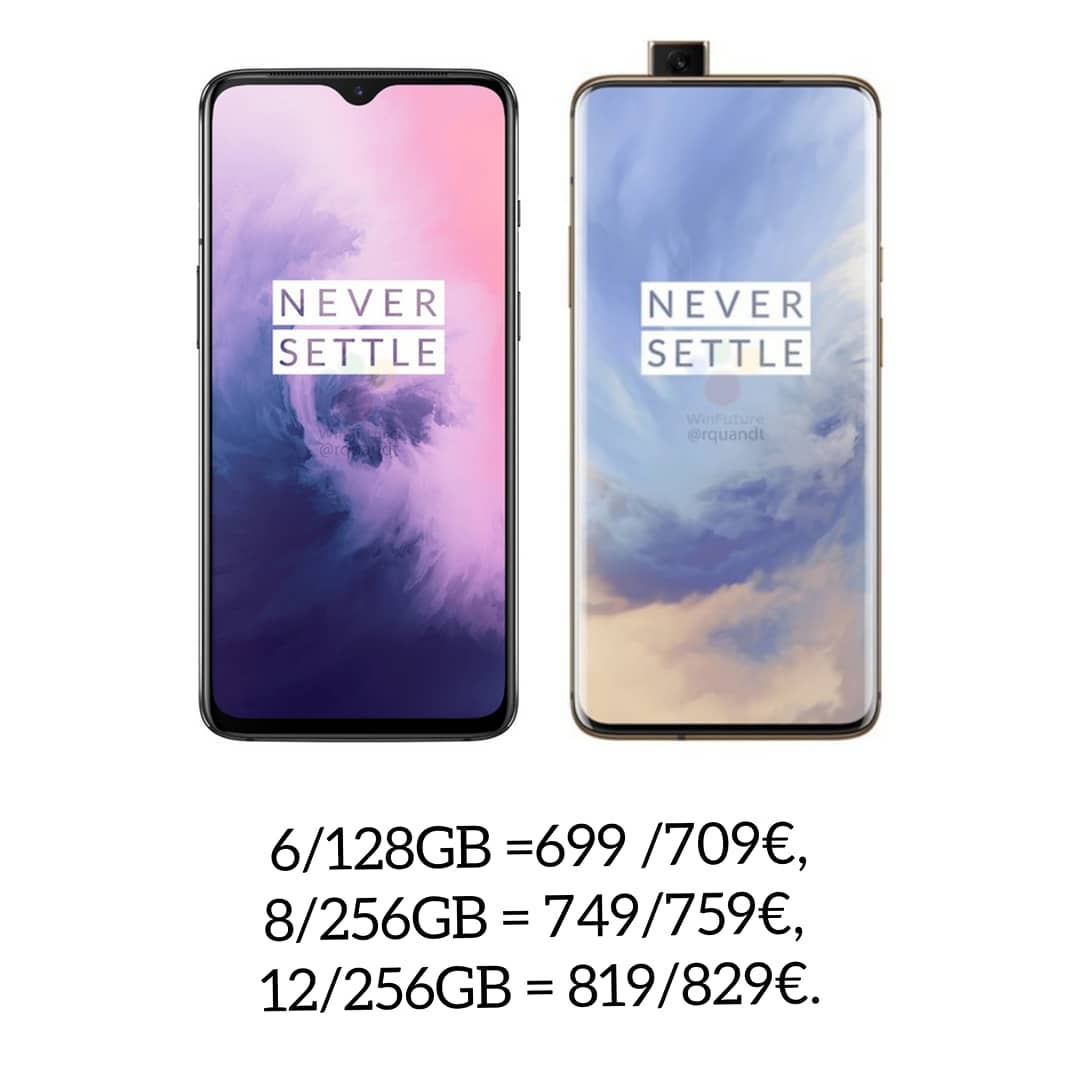 #OnePlus7Series 6/128GB =699 /709€,