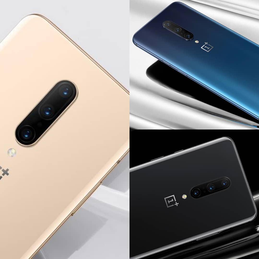 The #OnePlus7Pro will be available in three stunning colors - Nebula Blue, Mirror Gray, and Almond.