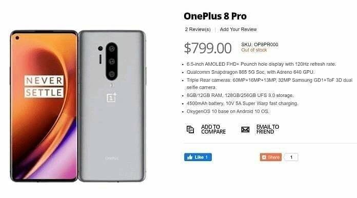 OnePlus 8 leak ***