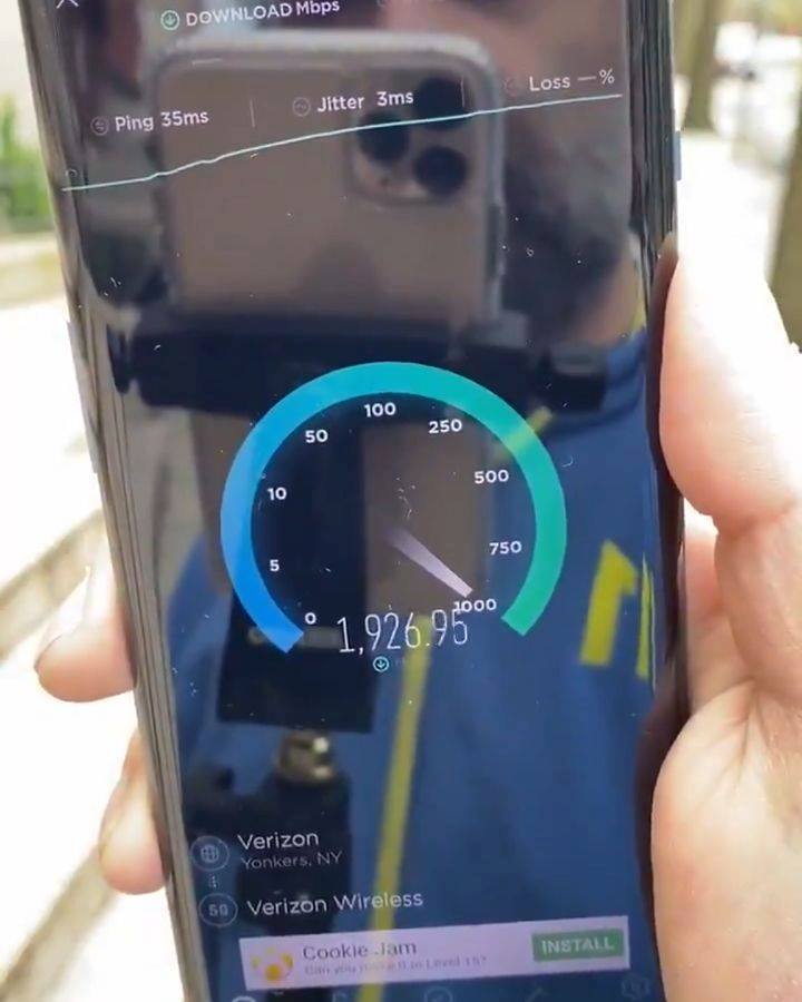 Here’s the first 5G speed test on the new @OnePlus_USA 8 5G UW on @Verizon. Follow @oneplus.fans.club  www.linksinbio.net/oneplus... Get $10 (€/£/₹500) OnePlus voucher! 