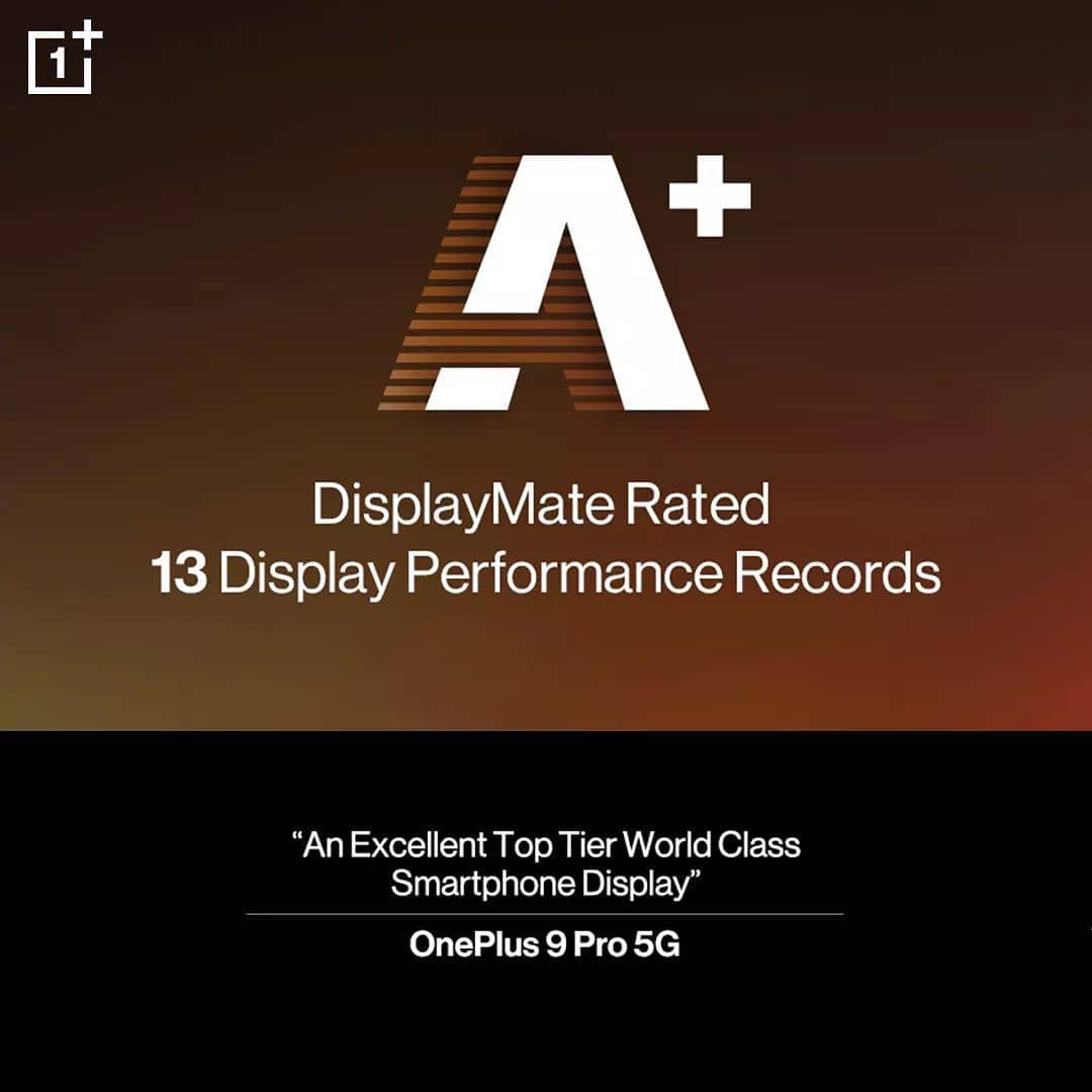 Your content has never looked better. With an A+ DisplayMate rating, the #OnePlus9Series' best-in-class display showcases breakthrough LTPO, Smart 120 Hz and HyperTouch technology.  Discover our best display ever on March 23.