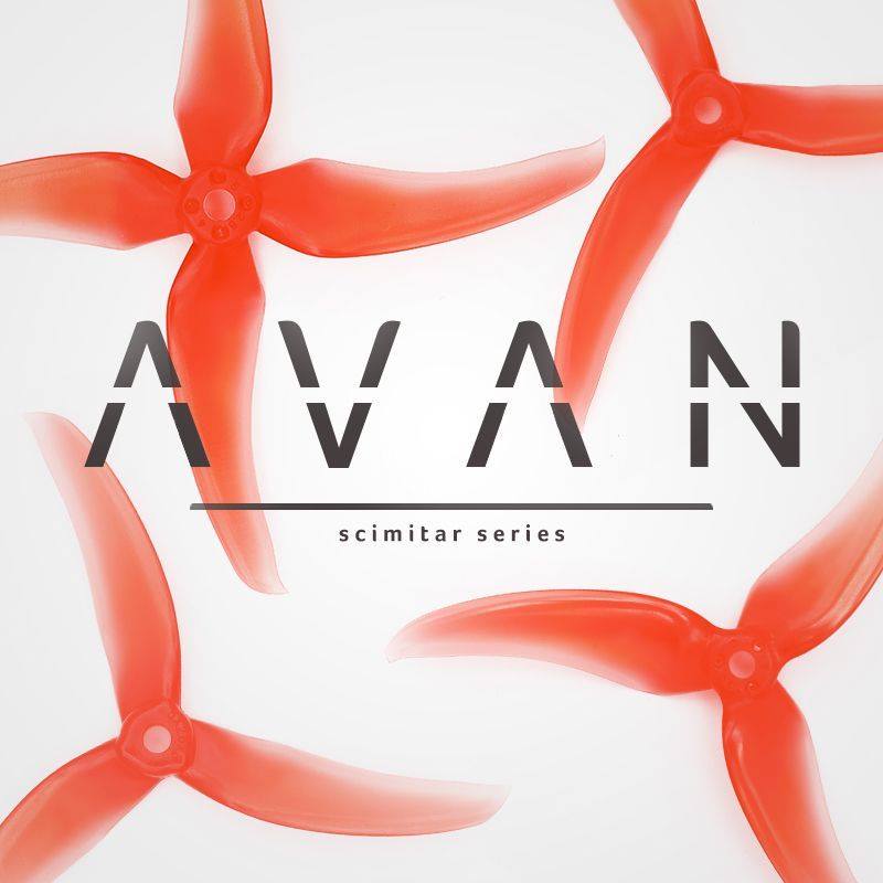 Giveaway below! We are proud to announce the AVAN Scimitar series, our new line of propellers based on flight time, low amp draw, and durability. This was achieved with the iconic Scimitar sword design to achieve a durable thickness while maximizing flight performance on a low pitch. -The AVAN Scimitar 5x2.6x3 is included with...