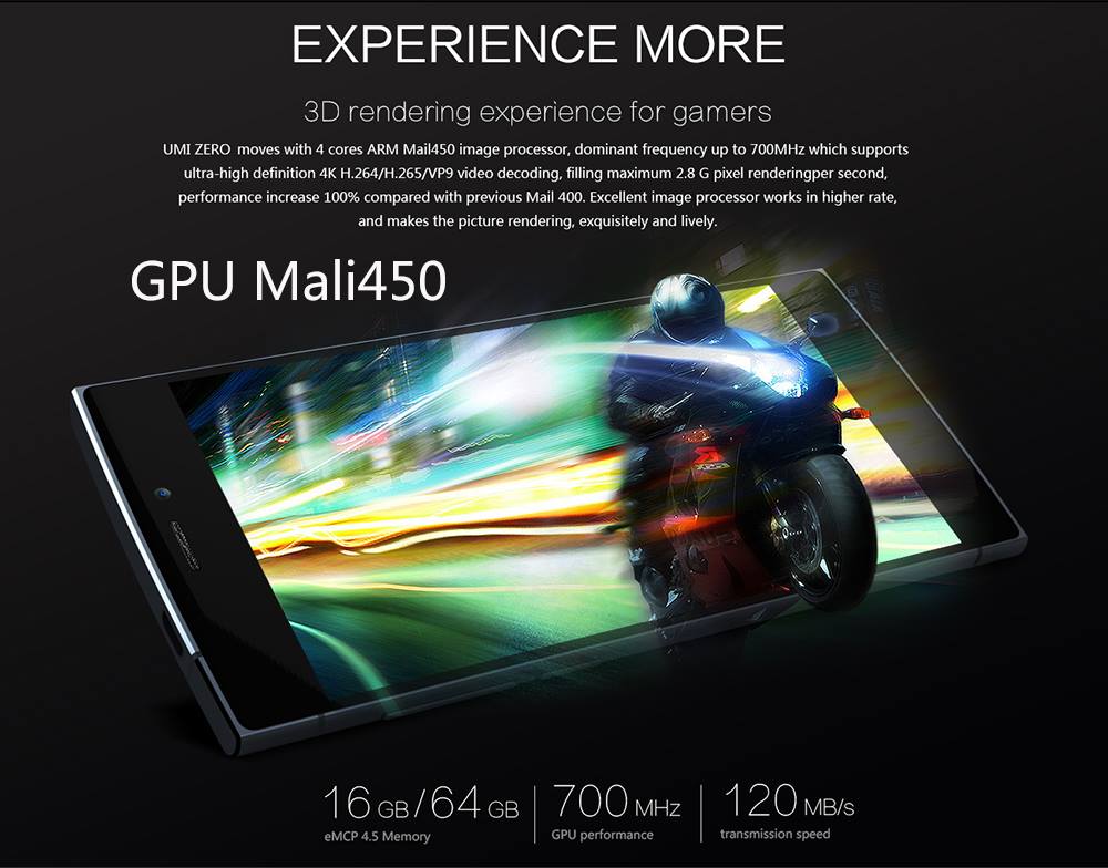 The GPU of UMI ZERO Owns High-Performanced Mali-450