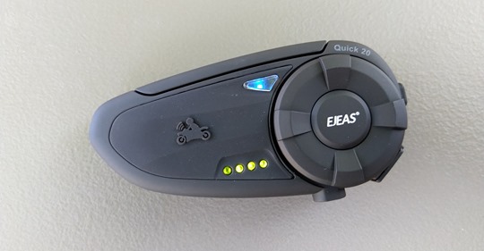 Webbikeworld Review of EJEAS Quick 20 Bluetooth Helmet System