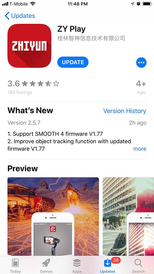 New ZY play for iPhone Available now Version 2.5.7 released on Sep 1, 2018 