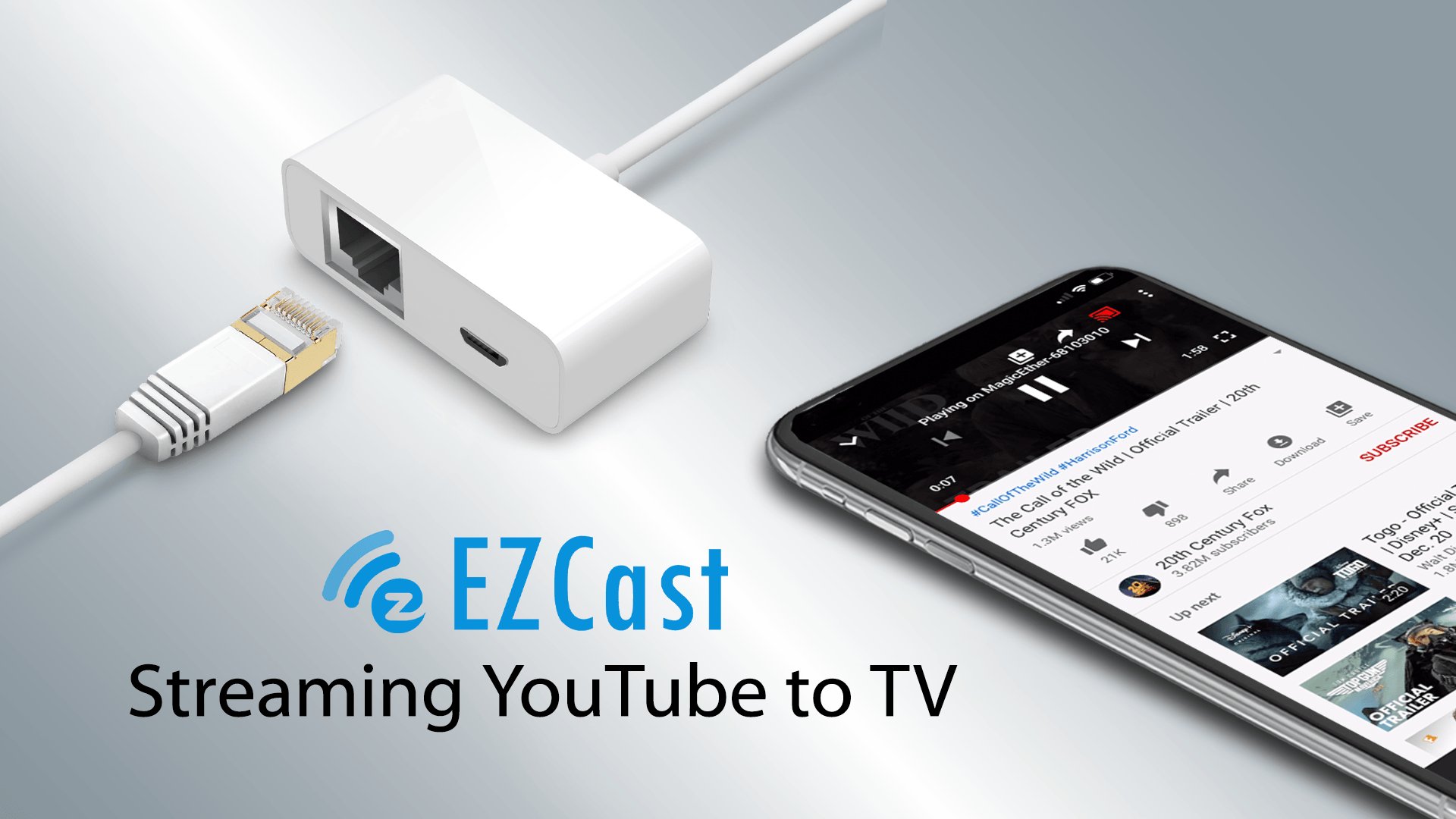 Without installing an app, #MagicEther supports #YouTube streaming from any device. If you are using your #iPhone, #Android, or laptop on the same network as #EZCast, you can watch YouTube videos on TV while you are multitasking on your phone. Now, visit us at #LasVegas LVCC South 4, Booth 35777 at #CES2020, and see how it works.... Book a demo: www.tomtop.com