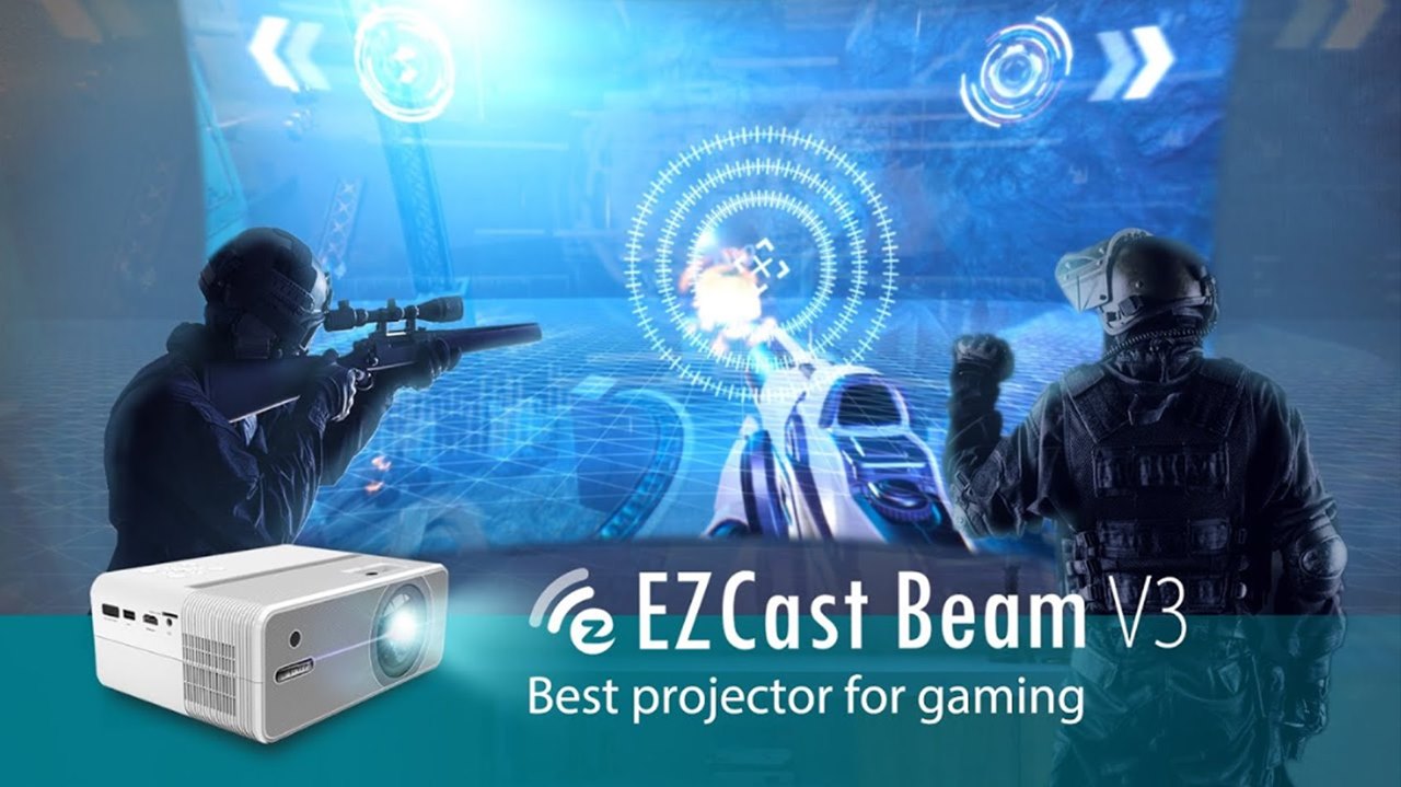 EZCast Beam V3 is the best projector for gaming 🎮 ☆ Experience incredibly immersive gaming on a big screen