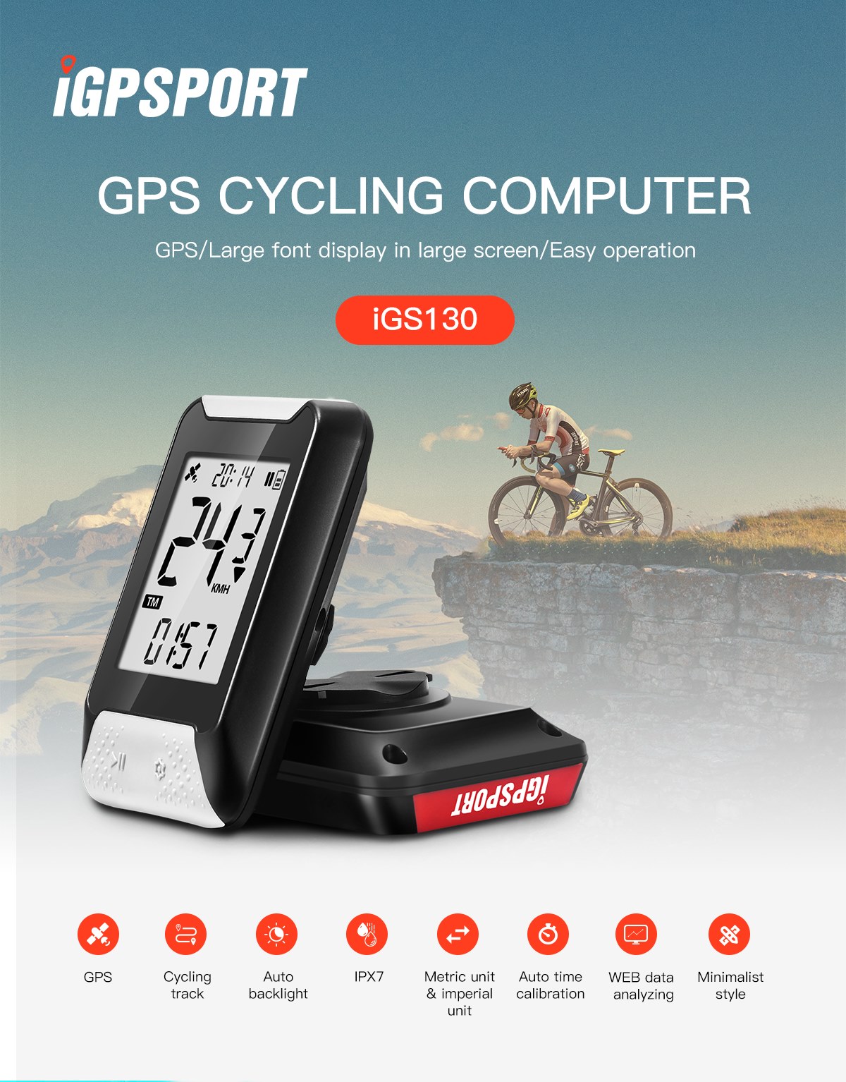 New product -iGS130 gps bicycle computer